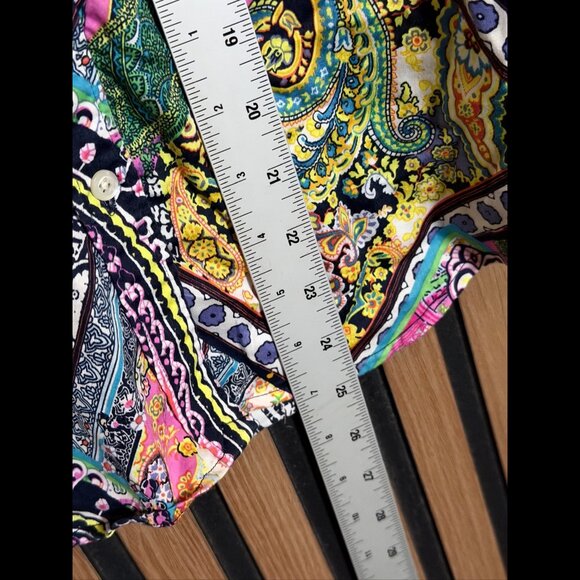 Lauren Ralph Lauren Shirt XS Womens Paisley Long Sleeve Collared Button Down - Picture 5 of 6